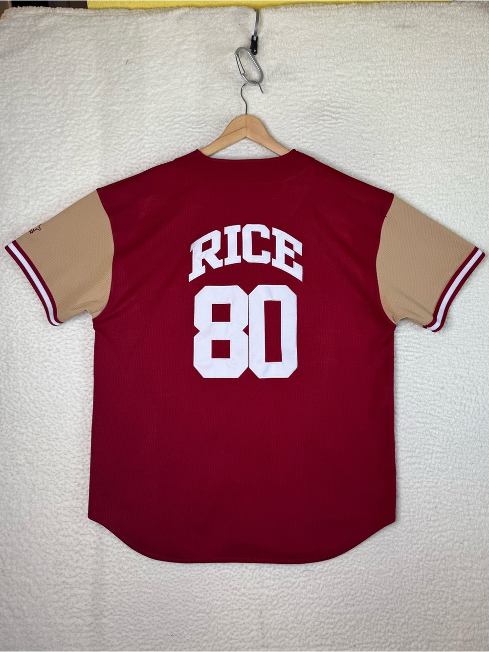 VTG Starter NFL San Francisco 49ers Jerry Rice #80 Baseball Style Jersey Mens 2X - Picture 10 of 15